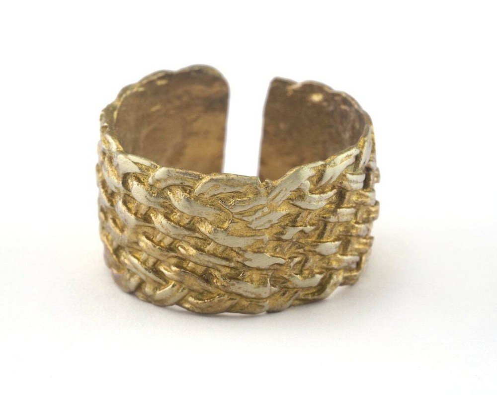 Adjustable Ring Raw brass (18mm 7.5US inner size) 2756