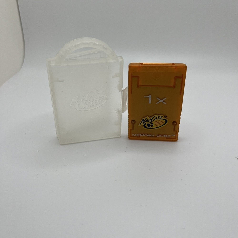 Mad Catz GameCube 1X Memory Cube Orange With Case Tested Working