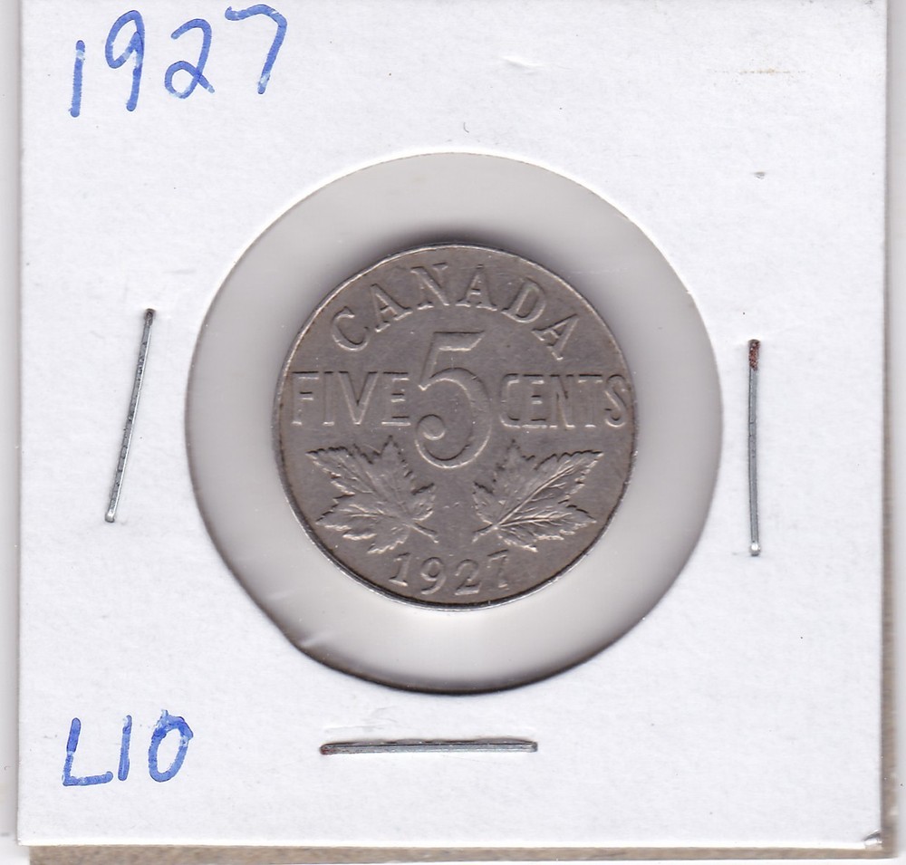 1927 Canada 5 Cents L10