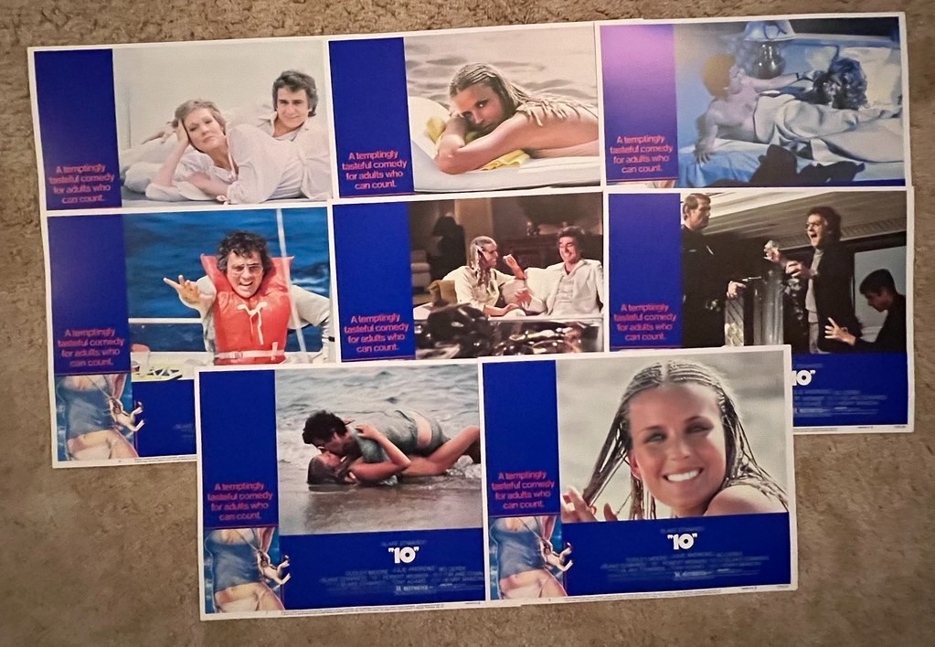 10 (1979) Set of 8 Lobby Cards 11x14 Dudley Moore Julie Andrew Bo Derek