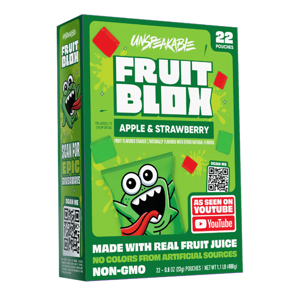 Unspeakable Apple Strawberry Fruit Snacks 22 Count