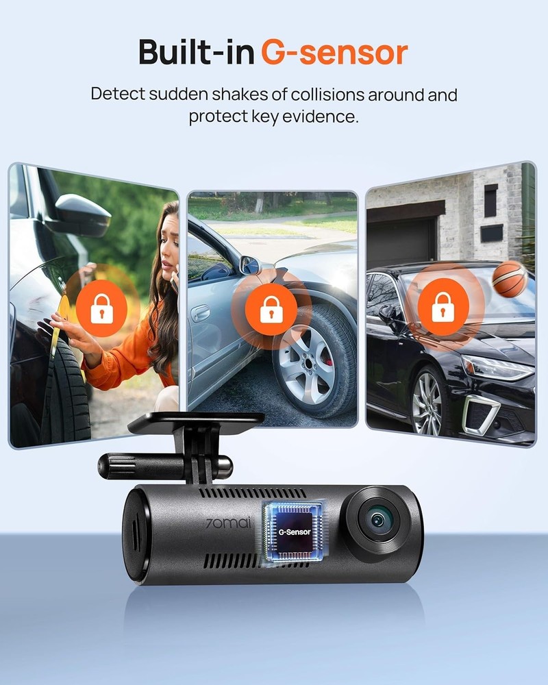 Front Dash Camera 130° Wide-Angle Loop Recording