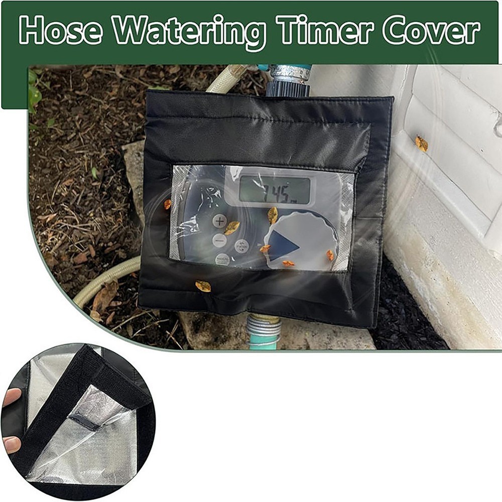 Outdoor Hose Timer Protector Cover with Transparent Window for Easy View