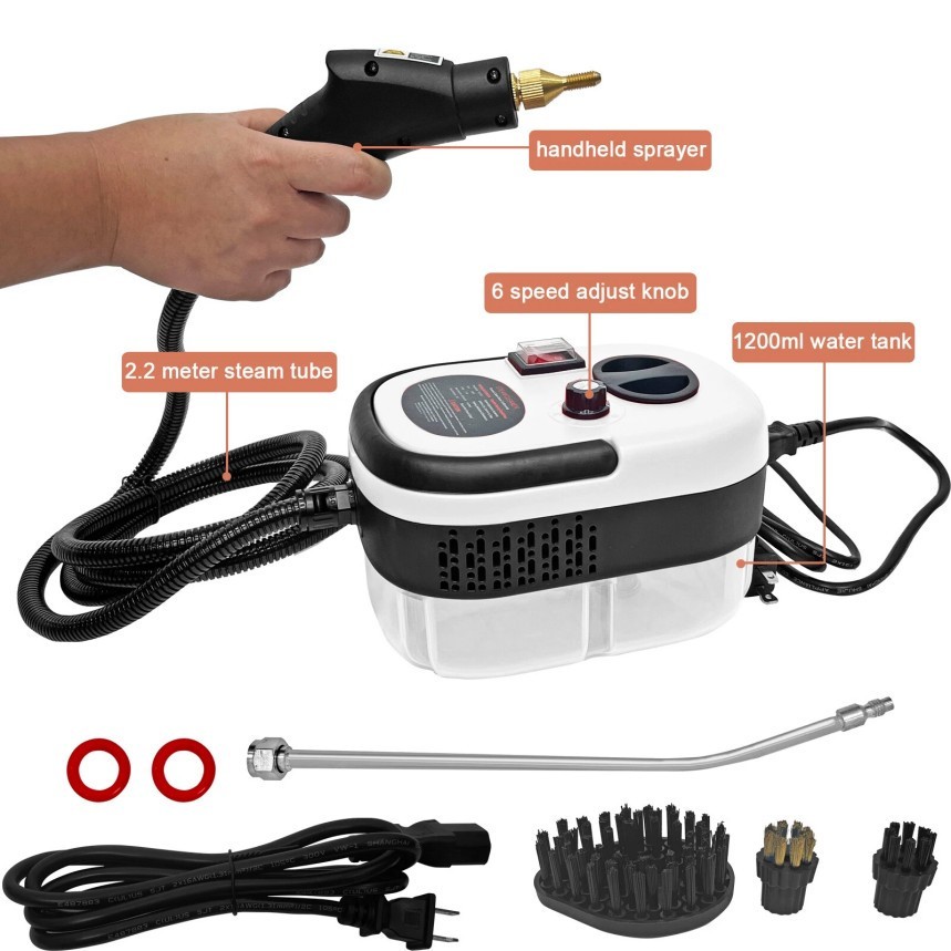 2500W Handheld High Temp Steam Cleaner High Pressure Cleaning Machine Home ##