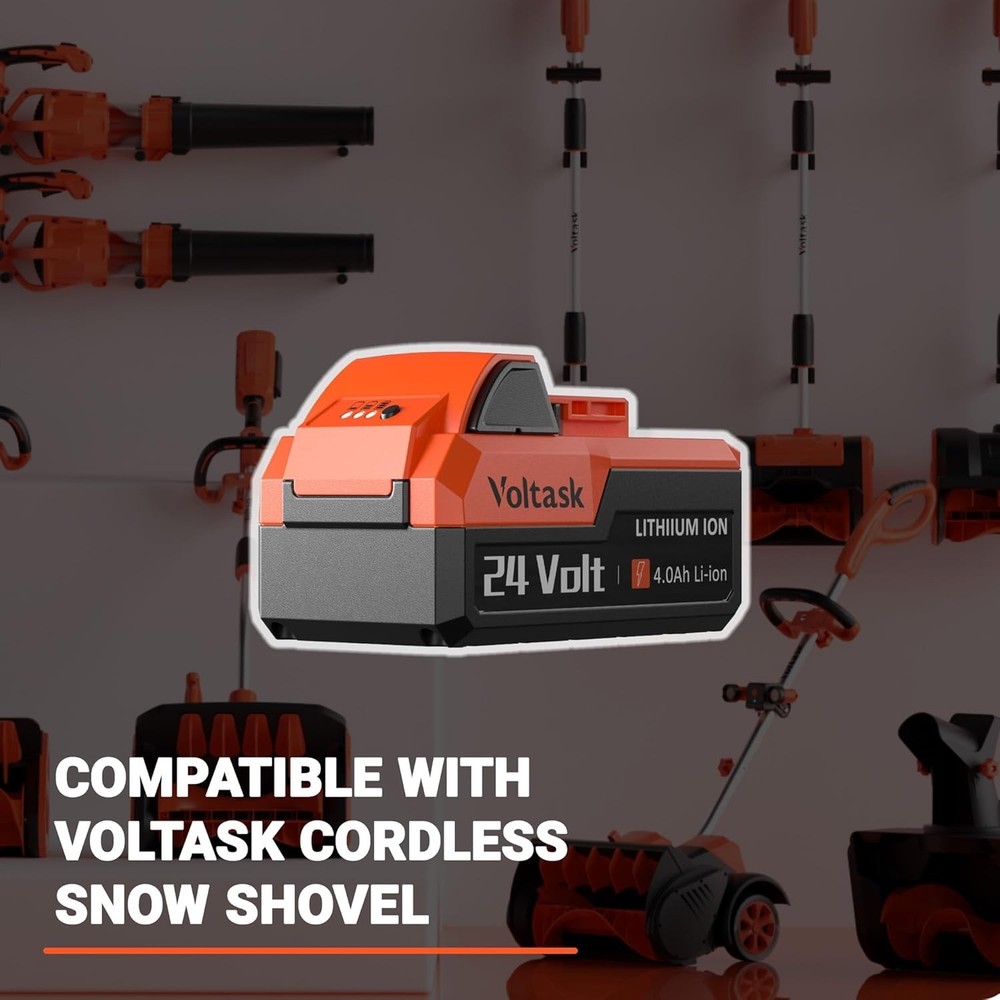 VOLTASK 24V Cordless Leaf Blower with Adjustable Handle, 450 CFM/120 MPH