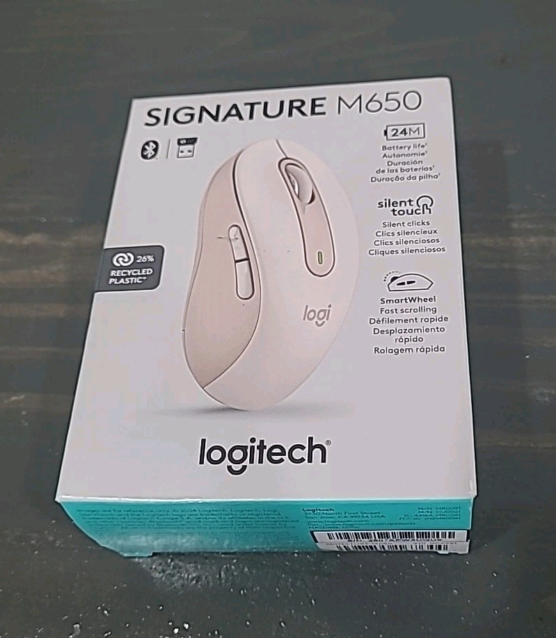 Logitech - Signature M650 Wireless Scroll Mouse with Silent Clicks - Rose