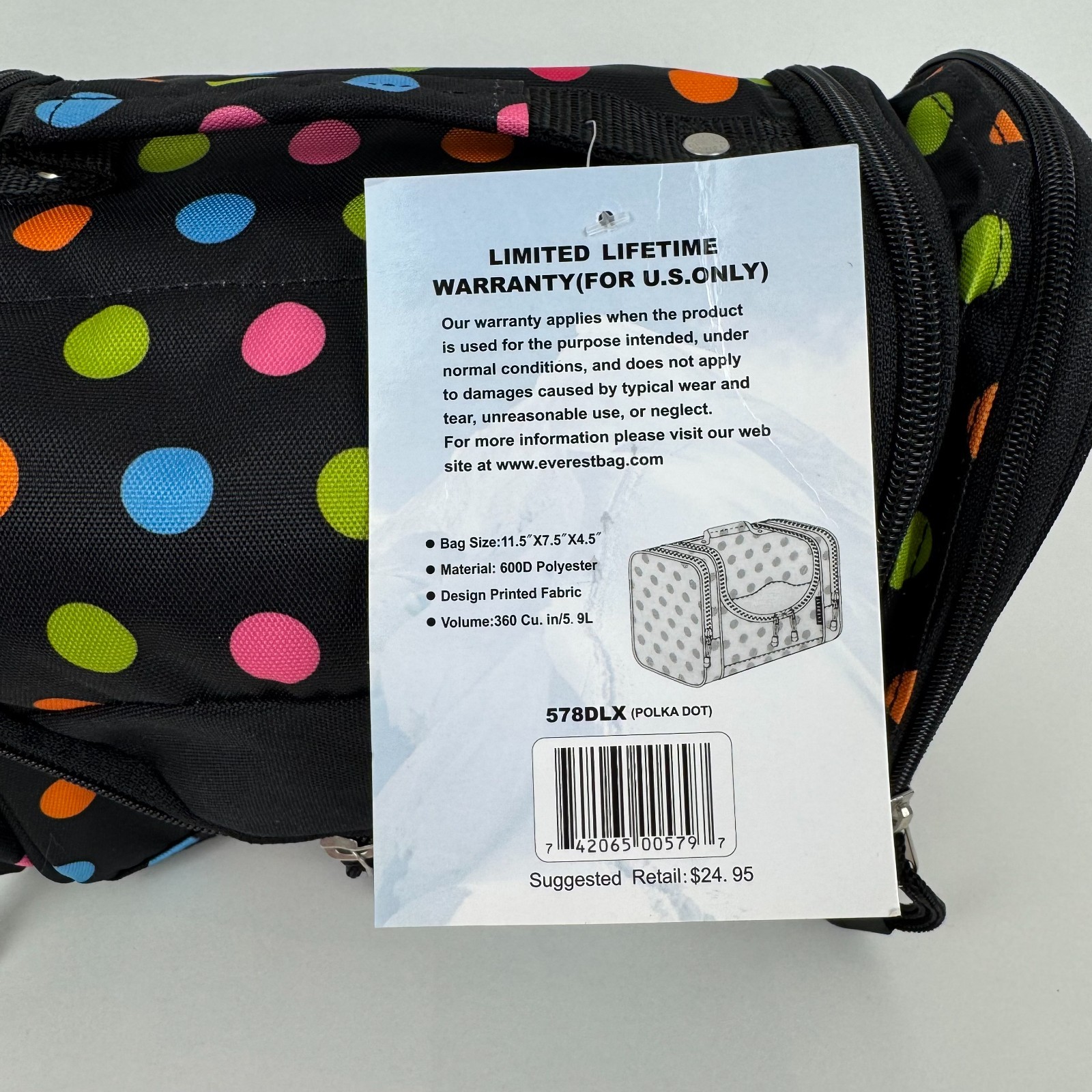 NEW Everest Hanging Toiletry Bag Travel Cosmetic Makeup Shaving Dopp Kit NWT