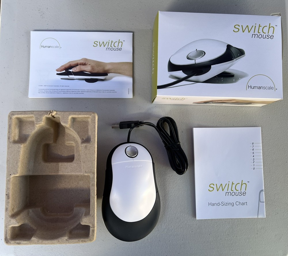 Humanscale Switch Ergonomic Adjustable Computer Mouse New In Factory Package