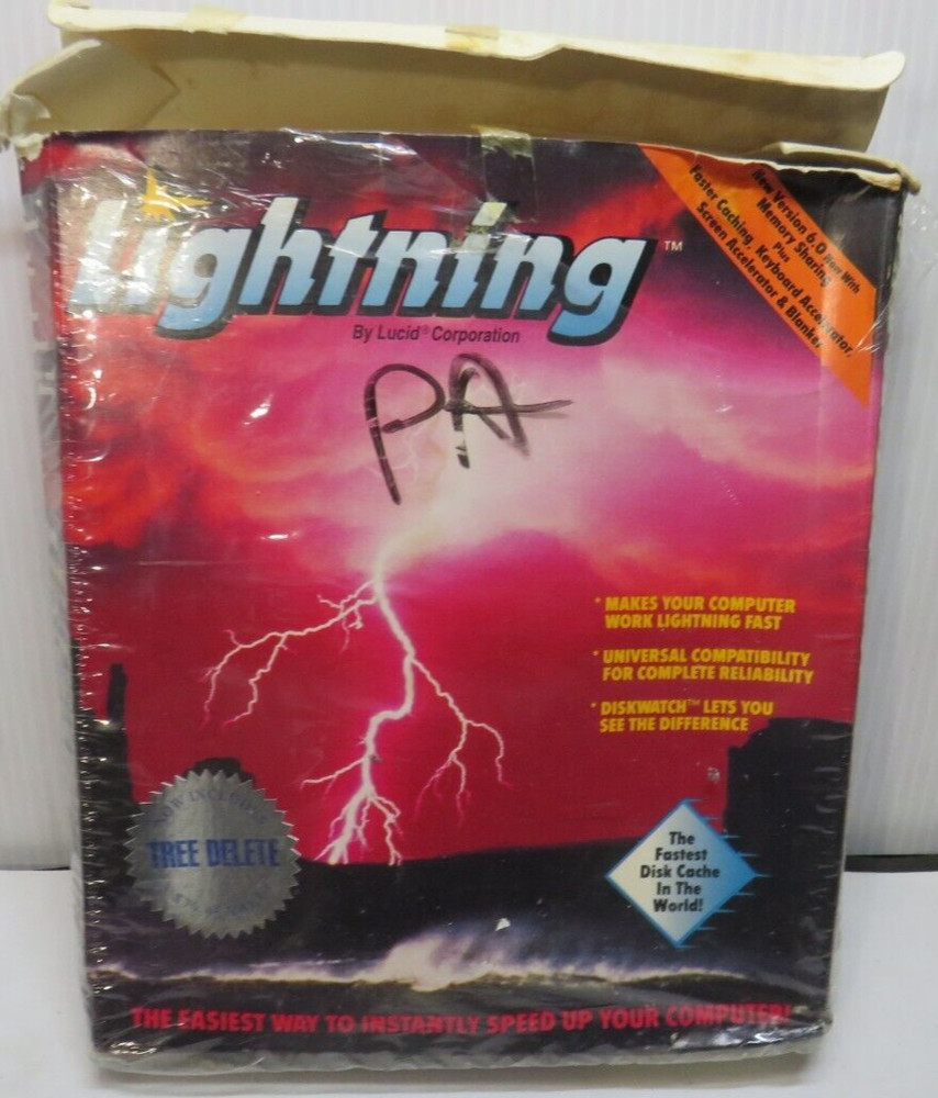 Lightning Version 6.0 on 3.5" disk with manual and pictured book new opened box