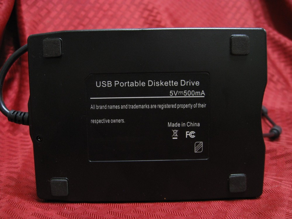 USB Floppy Disk Reader Drive, 3.5”External Portable 1.44 MB Diskette Drive