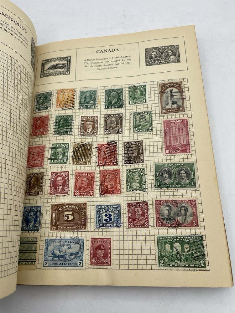The Imperial Postage Stamp Album, W/Stamp Collection Early 1900s Stamps