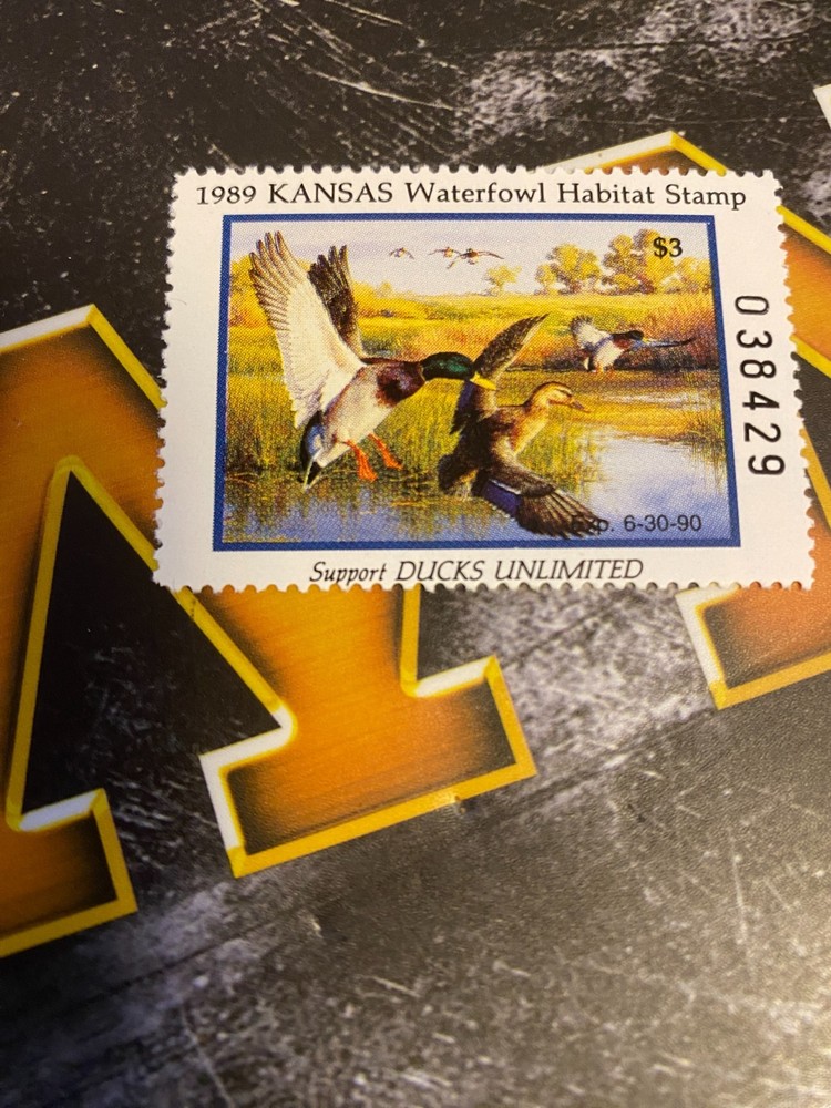 1989 Kansas State Duck Stamp,