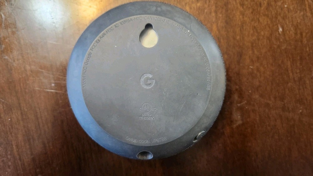 Google Nest Mini 2nd Generation Smart Speaker H2C - Charcoal w/power adapter