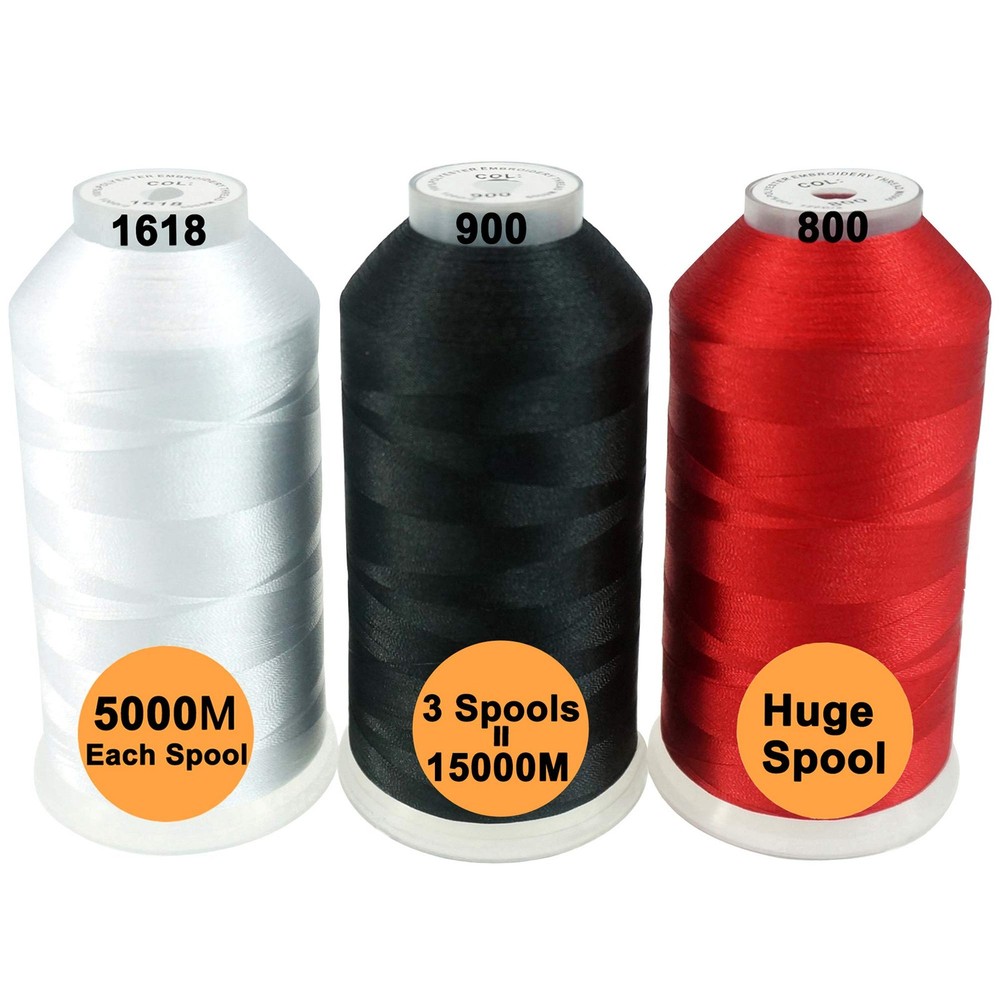 New brothreads - 40 Options- Various Assorted 5000M(5500Y), 3xBASIC COLOR 1