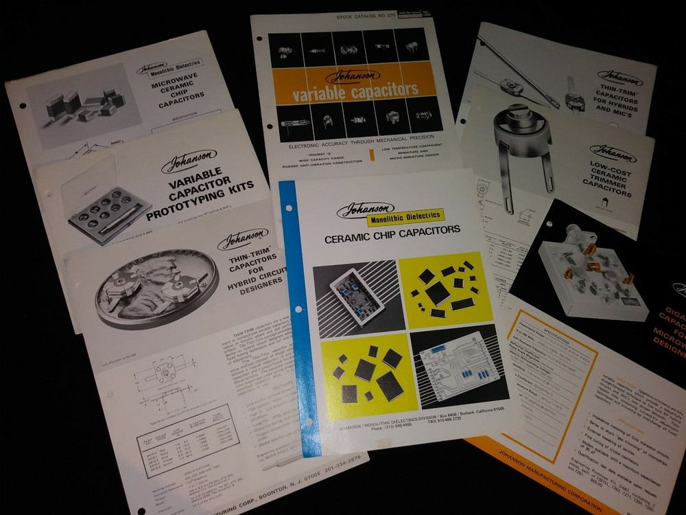 Johanson Capacitors Brochures Variable Monolithic Dielectrics Ceramic Chip