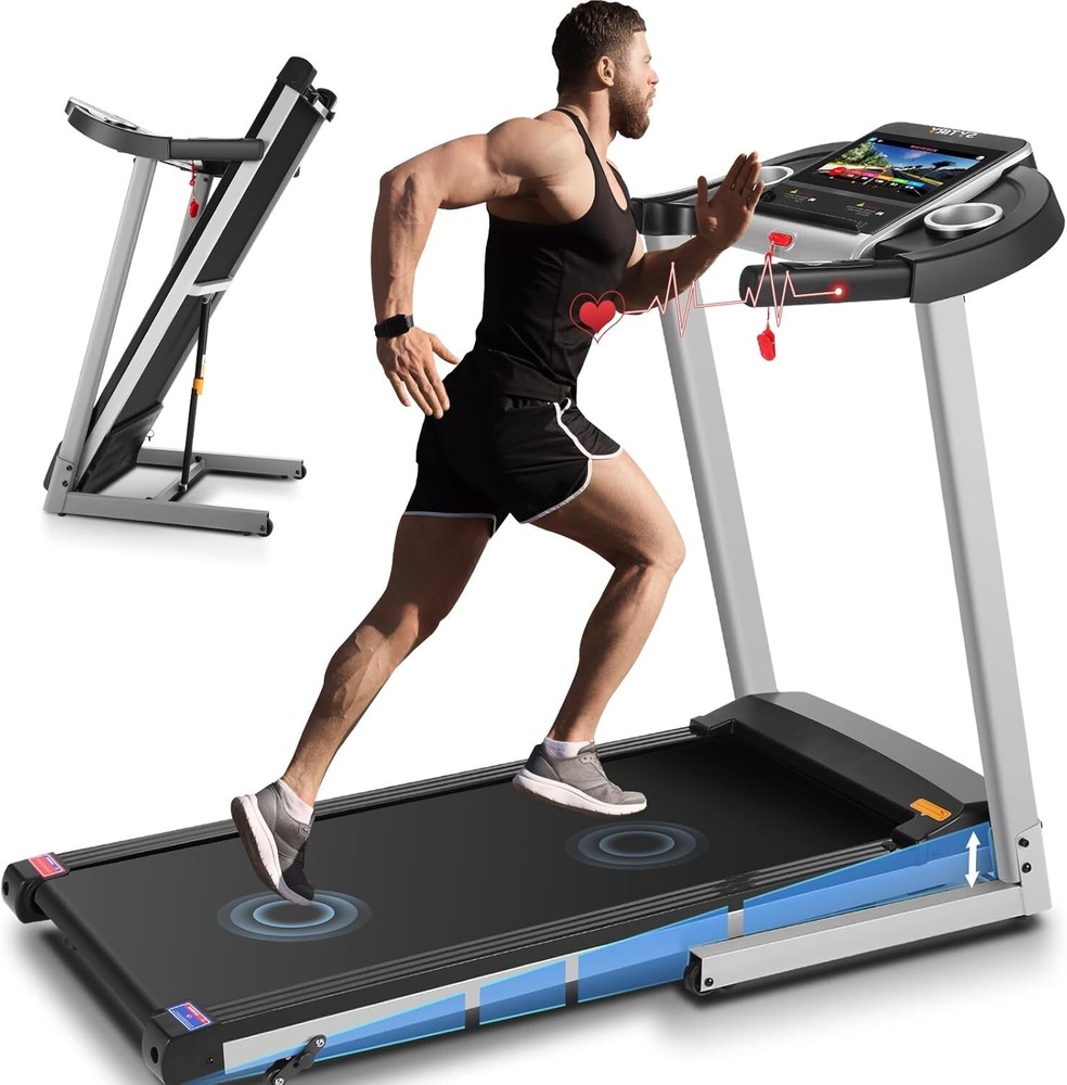 Foading Design Treadmill 3.25HP Powerful Electric Treadmill Large w.LCD Display)