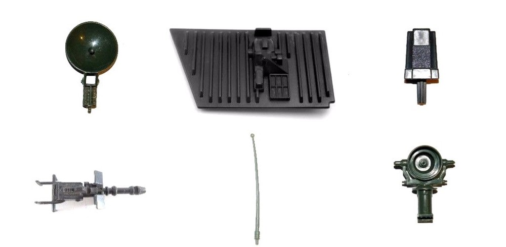 GI Joe 1983 Headquarters Command Part Chair Radar Antenna Shield Light Camera