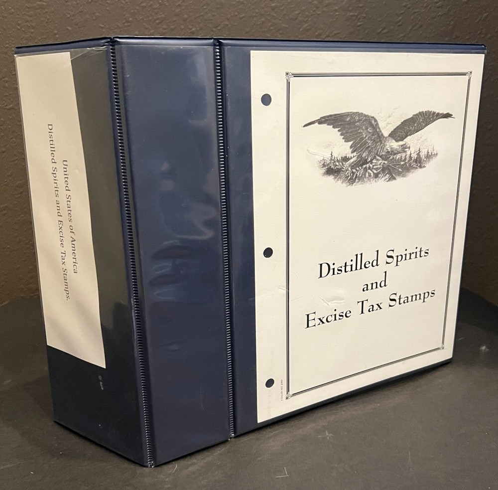 U.S. Distilled Spirits & Excise Tax Stamps Album 239 Color Pages 1914-1970 ZAYIX