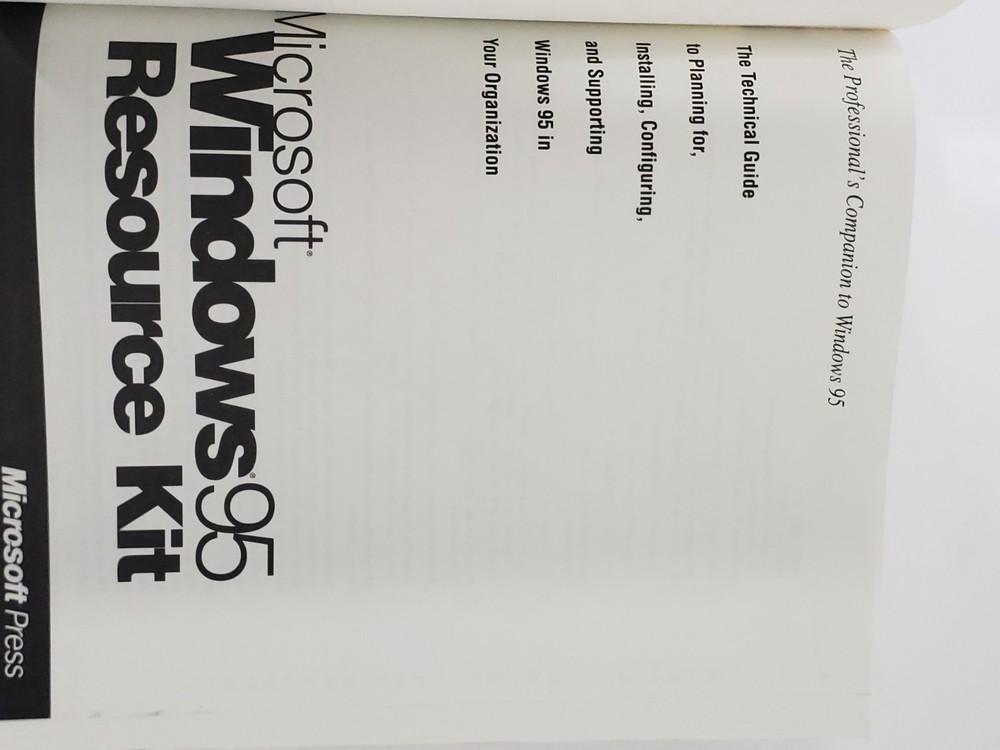 Microsoft Windows 95 Resource Kit Professional Edition CD-ROM Microsoft Press