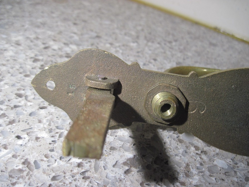 Vintage Solid Brass Door Pull Handle with Thumb Latch #9 / 9-1/8"