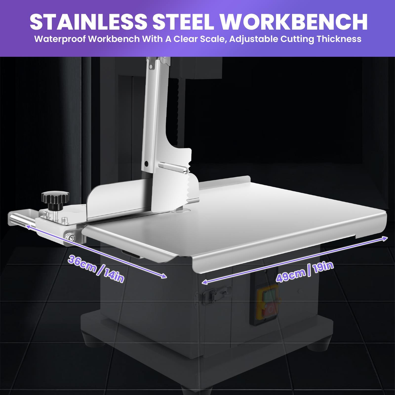 1000W Electric Bone Saw Machine w/8Blades Commercial Bandsaw Machine Bone Cutter