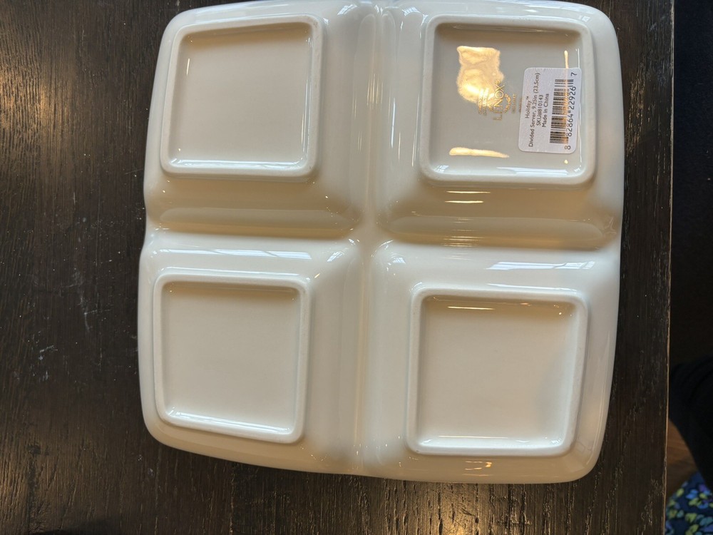 Lenox Christmas Holiday Divided Server With 4 Sections