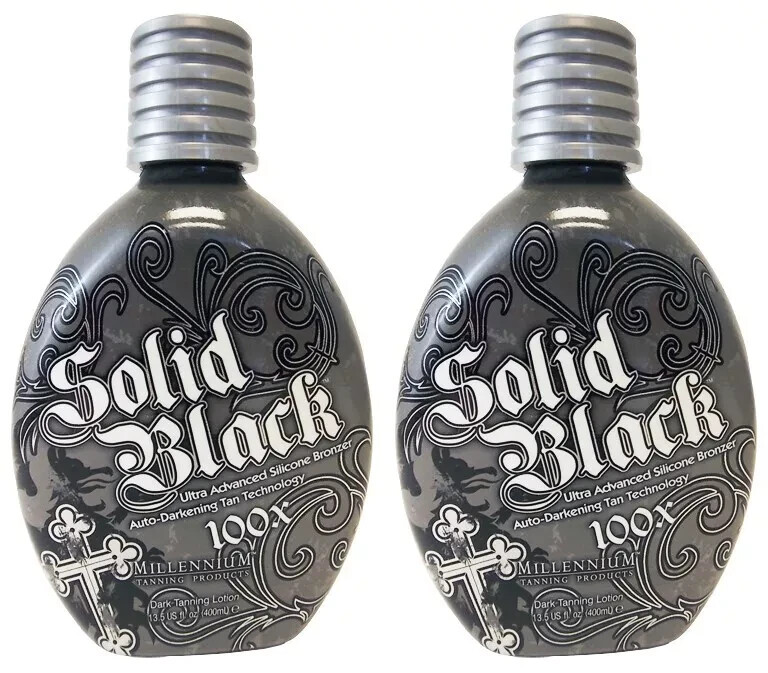 2 Millennium Tanning SOLID BLACK 100X Bronzer Dark Tan Bed Lotion