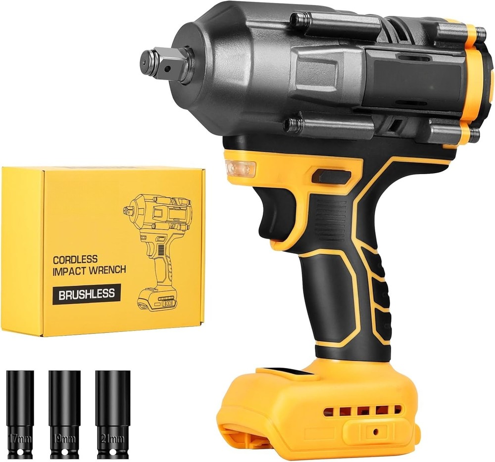 20V Cordless Impact Wrench 1/2-inch, with LED Work Light, Variable Speed Design