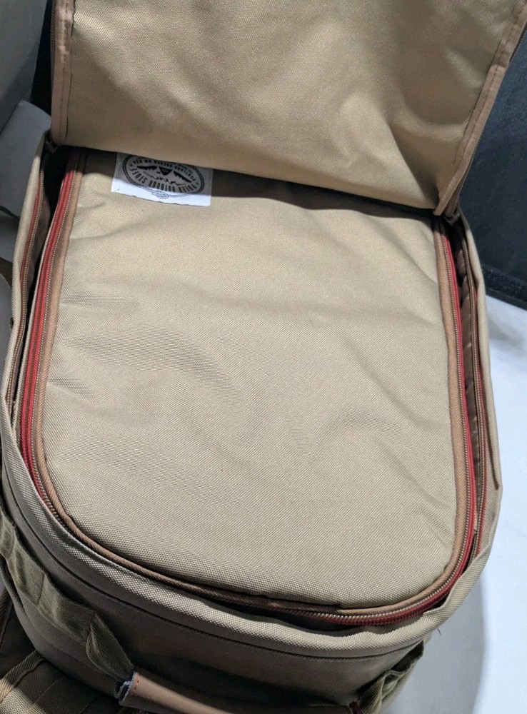 Poler Outdoor Stuff Camp Vibes Excursion Pack & Camera Insert Set In Khaki EUC