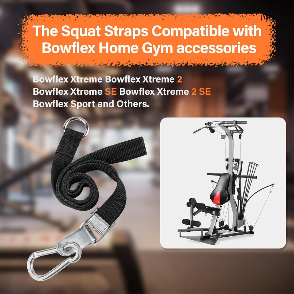 42'' Adjustable Squat Straps Compatible with Bowflex Xtreme 2 SE Home Gym Access