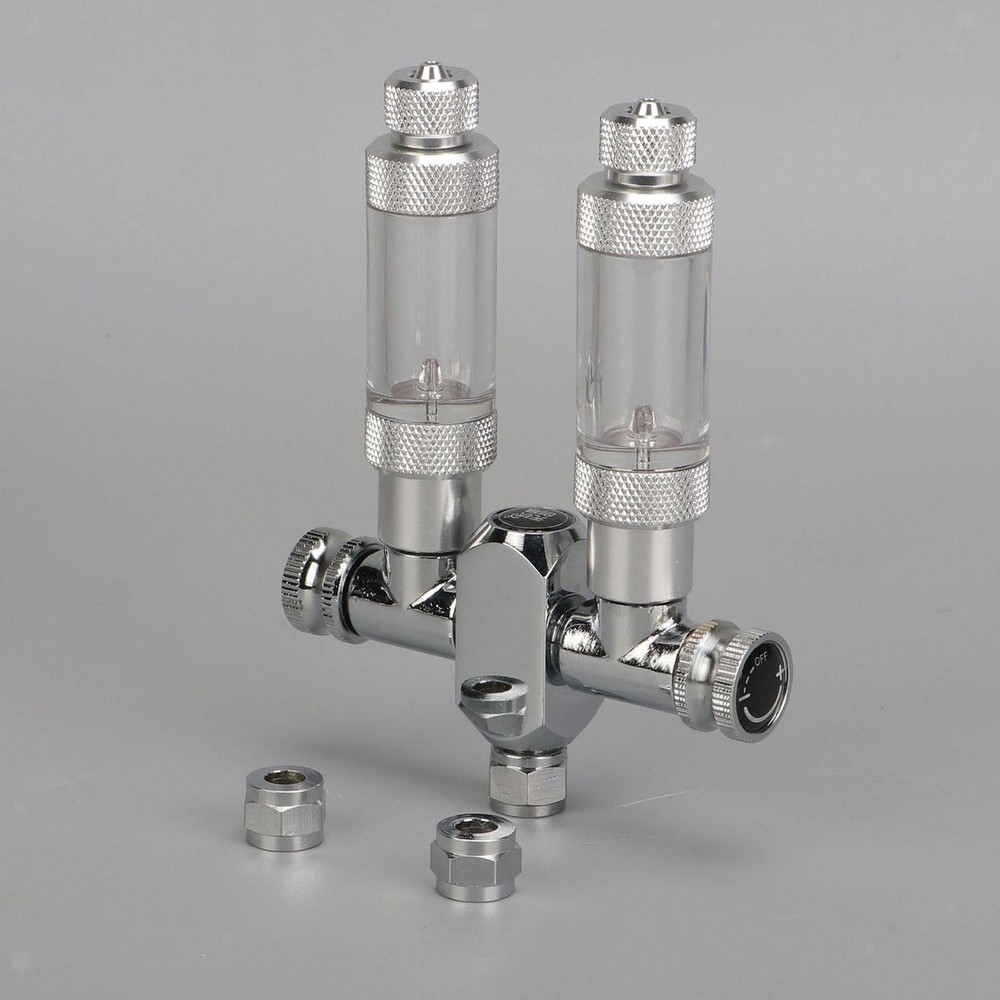 Aquarium CO2 Splitter Regulator Valve 2 Way Distributor Lightweight Compact