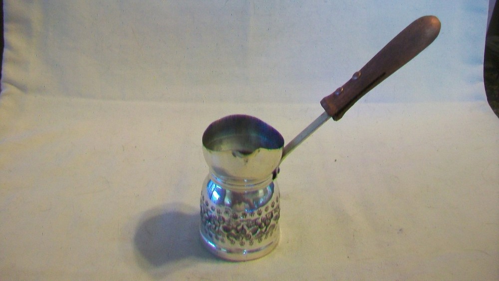 Vintage Silverplated Pourer / Cup with Wood Handle