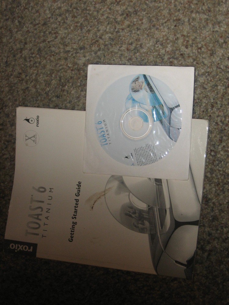 2003 Toast 6 Titanium CD DVD Burning Software Macintosh Mac OS X Installation CD