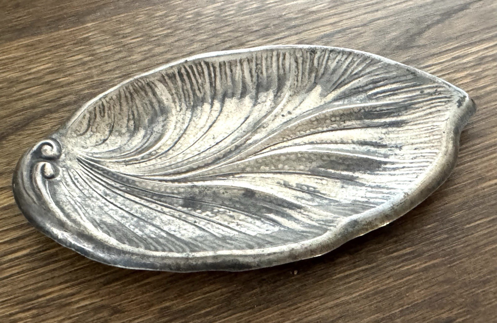 Poole sterling Silver leaf Tray dish Banana Leaf 440 Vintage