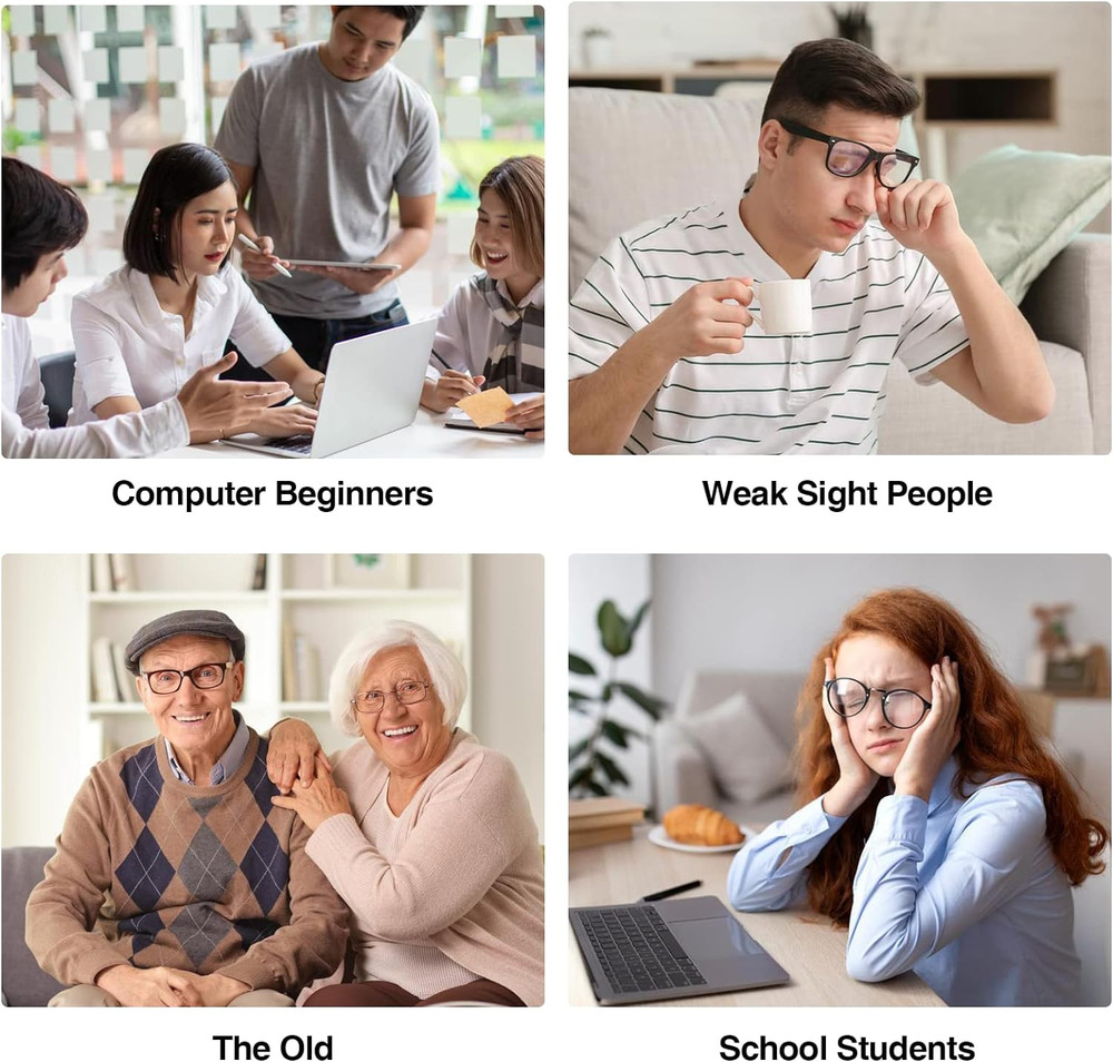 Large Print Backlit Keyboard, Wired USB Lighted Computer Keyboard