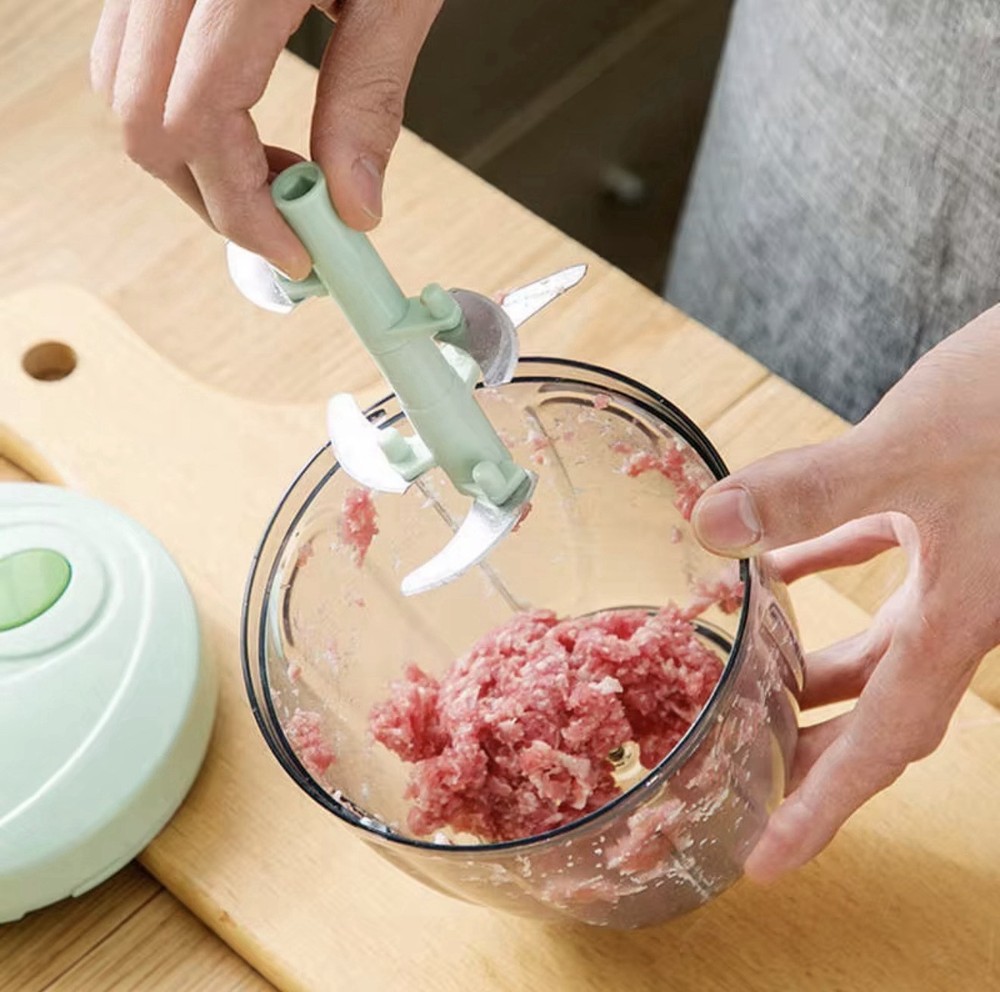 900ML Vegetable Chopper Manual Food Processor Hand Pull String Big Garlic Mincer