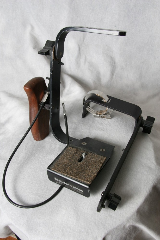 Stroboframe fixed flash bracket for 6x6 SLR camera with cable release