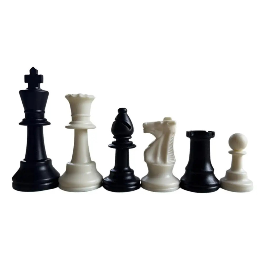 Triple Weighted Club Special Plastic Chess Set - Gloss Finish