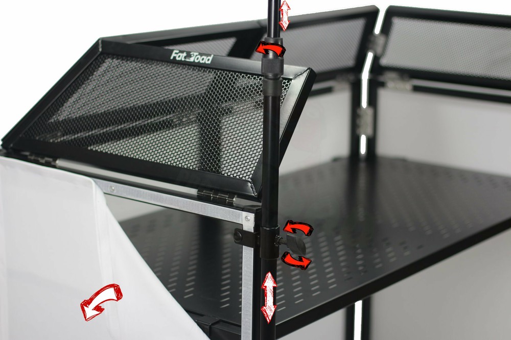DJ Booth Tabletop - 8FT Lighting Truss Stand Package Foldable Platform FAT TOAD