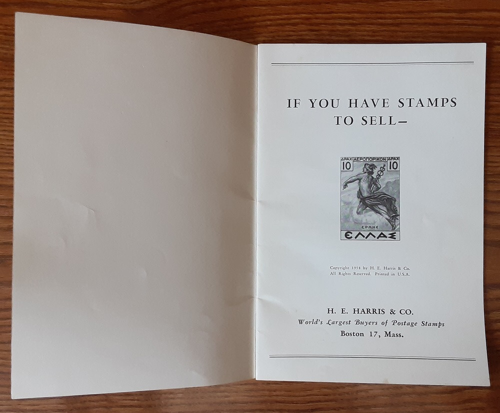 US 1958 Harris & Co. If You Have Stamps to Sell Brochure 4678-1