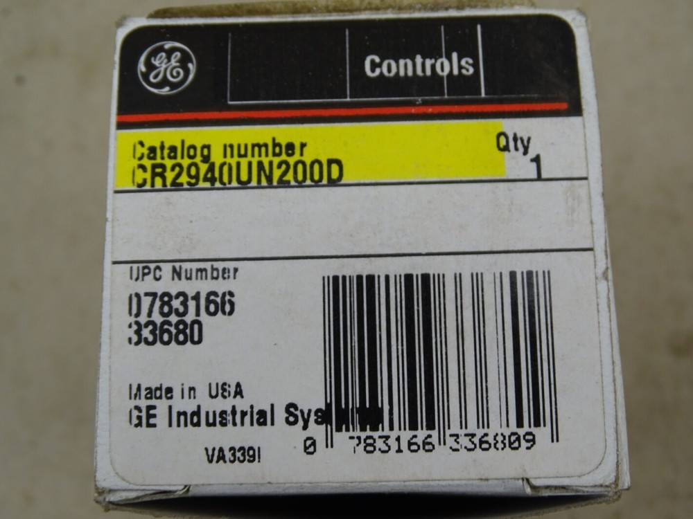 General Electric Keyed Oiltight Selector Switch , CR2940UN200D
