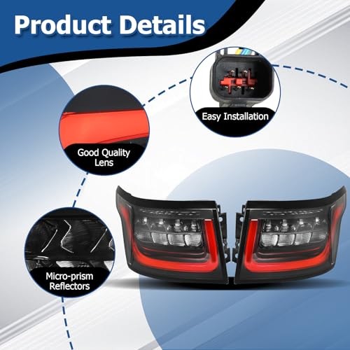 Driver and Passenger Side Tail Lights Assembly Replacement for Range Rover