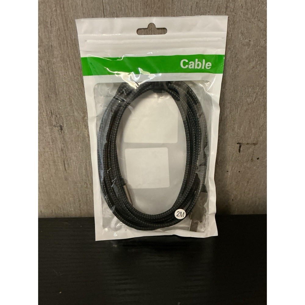 USB-C to USB-B Printer Cable 2M 6.6ft Braided Fast Charging Data Sync