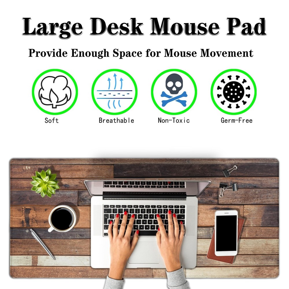Computer Desk Pad, Gaming Mouse Pad Large Mousepad, The Mousepad Non-Slip Rub...