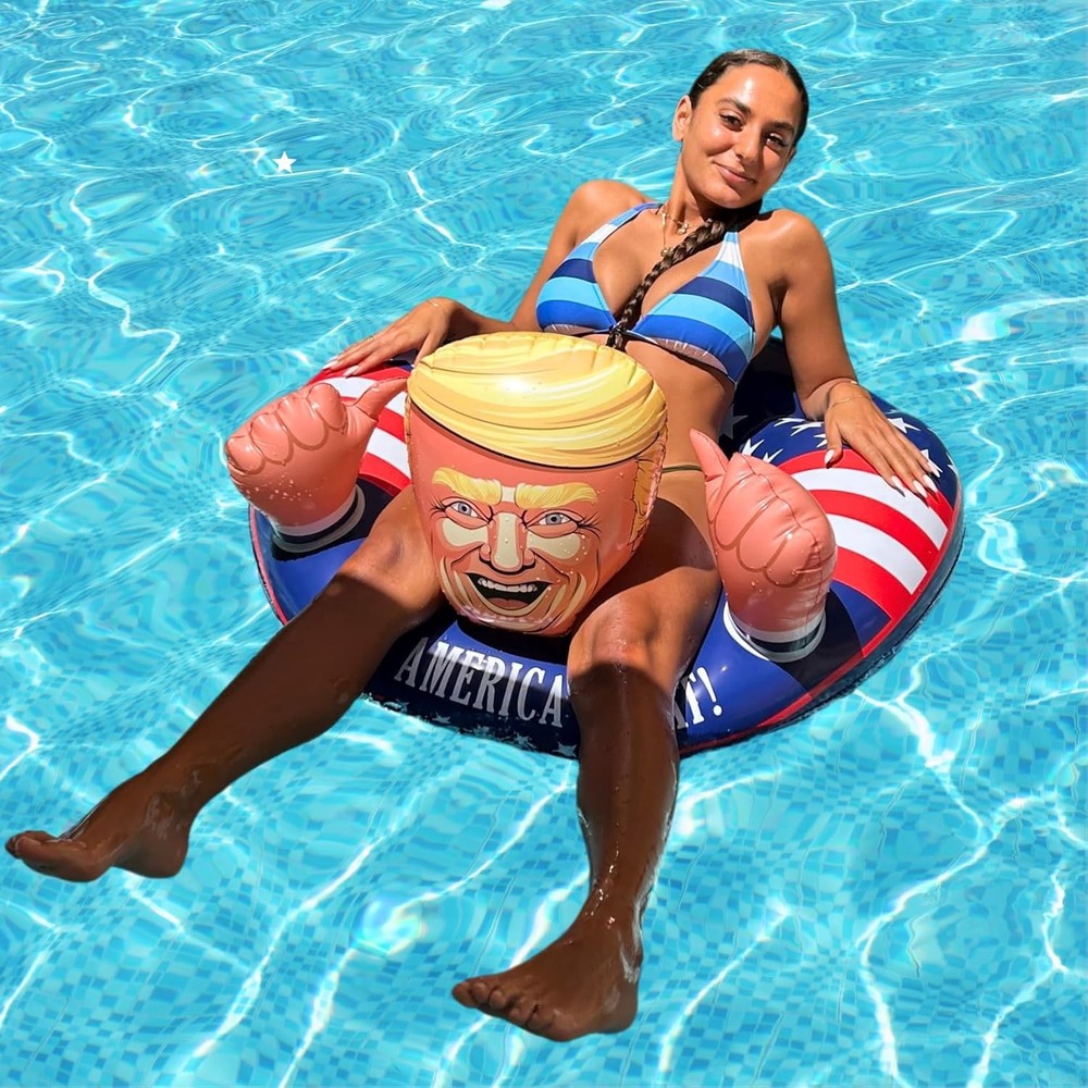 Inflatable Pool Float American Pool Float for Summer Pool Party - Parent