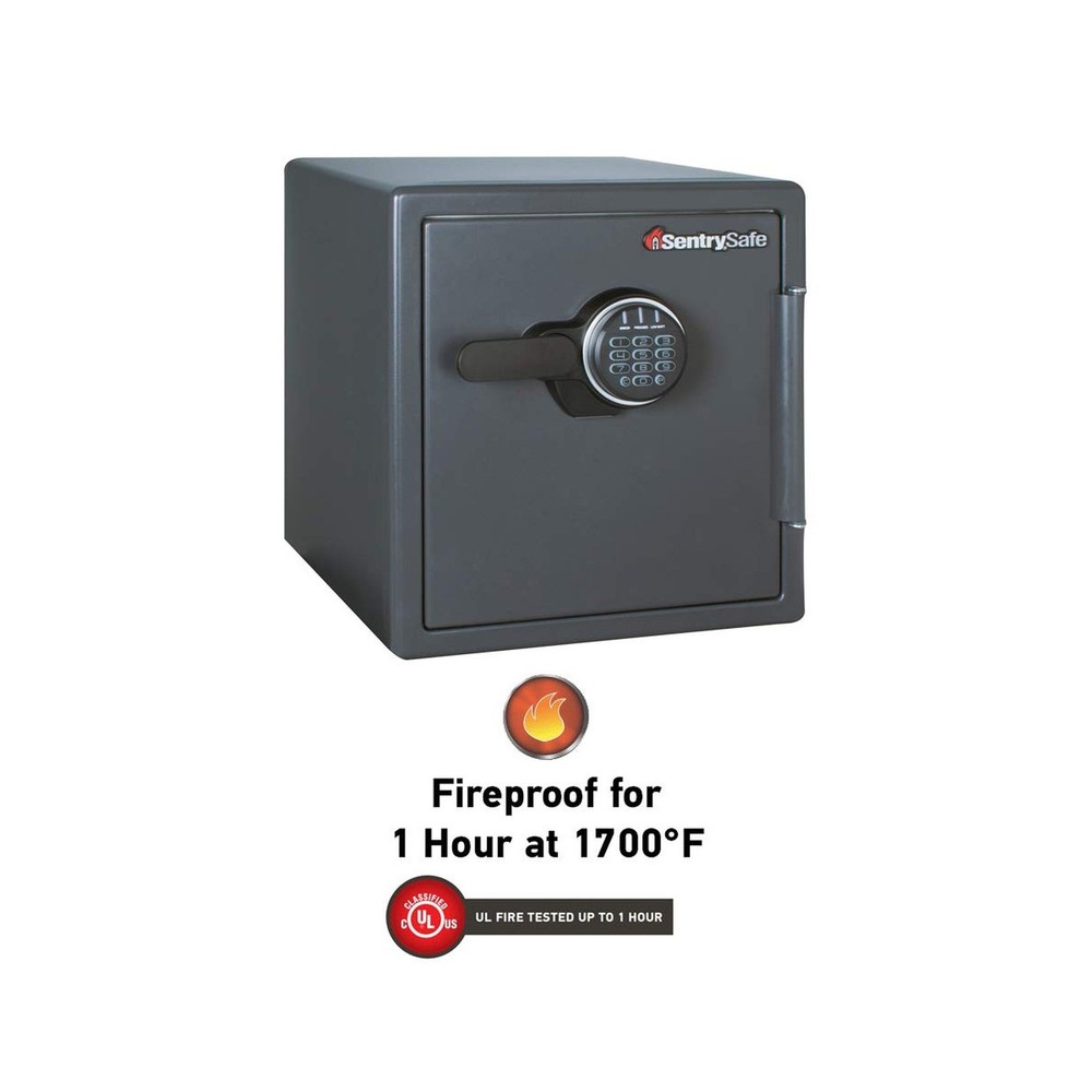 SentrySafe Black Fireproof Safe with Digital Push Button Keypad, Home Safe Fo...