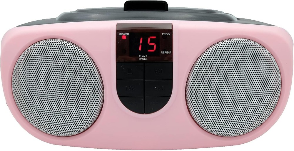 Compact PROSCAN SRCD243 CD Boom Box with AM/FM Radio, Programmable Memory & AUX