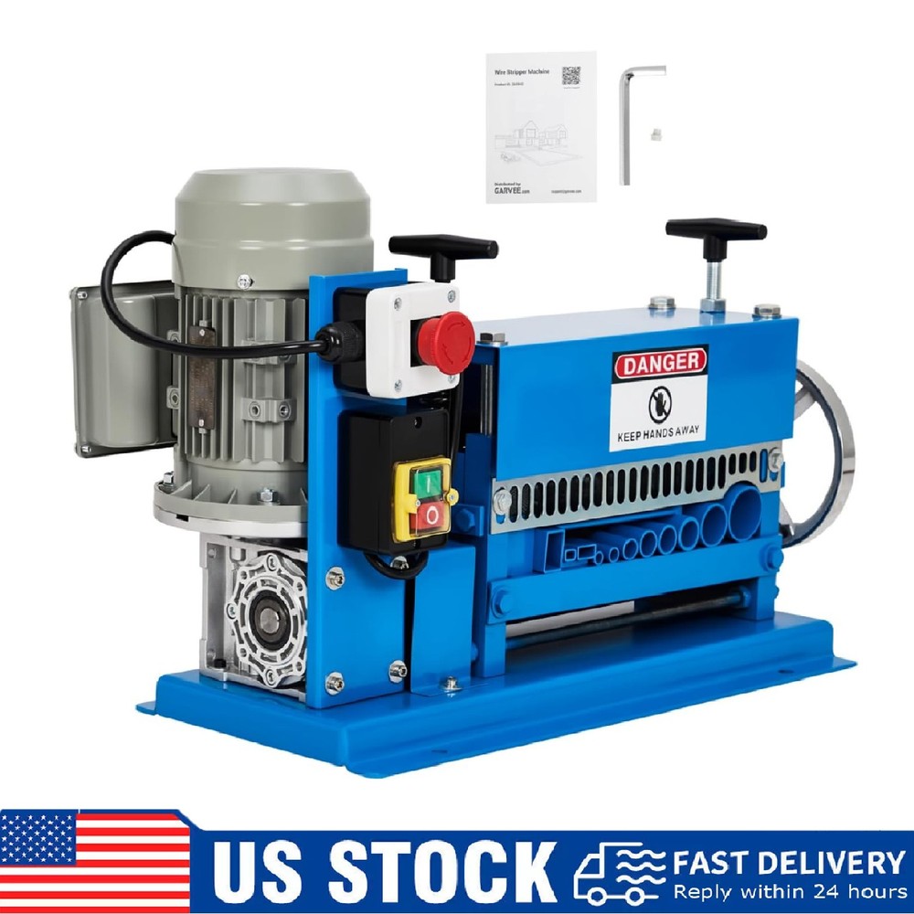 370W Automatic Wire Stripper Machine 0.06''-1.5'' Electric Copper Cable Stripper