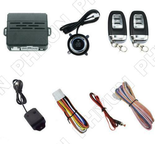 One Key Start Ignition Engine Starter Push Button Remote Vibration Alarm System