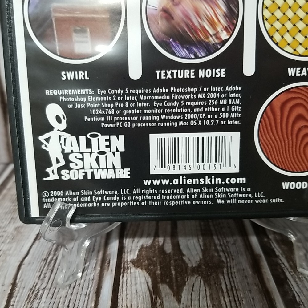 Alien Skin Software Eye Candy 5: Textures 5.0 Seamless Texture Generator w/ Book